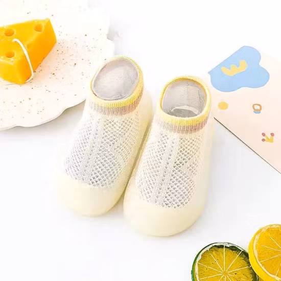 2023 novo design verão macio respirável cadarço bebê meias indoor sapatos presente crianças sandálias internas